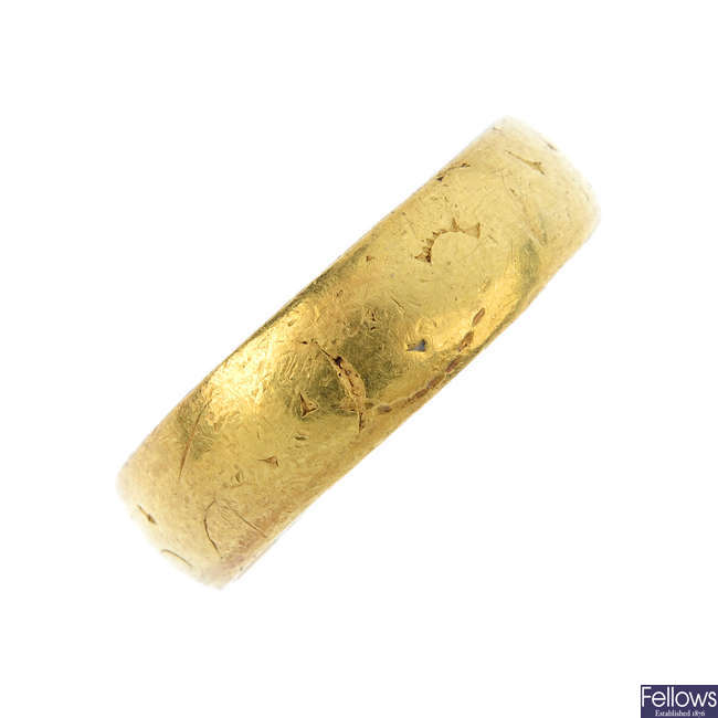 A late Georgian gold posey/posy ring.