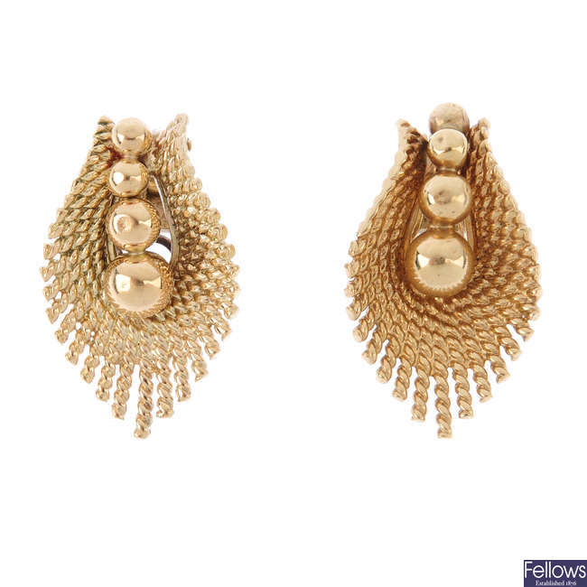 A pair of 1960s earrings.