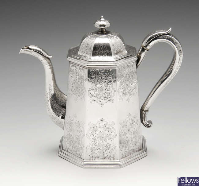 A 19th century American teapot.