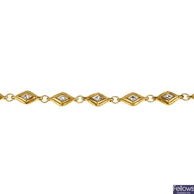 CHANEL - a 1970s crystal necklace.