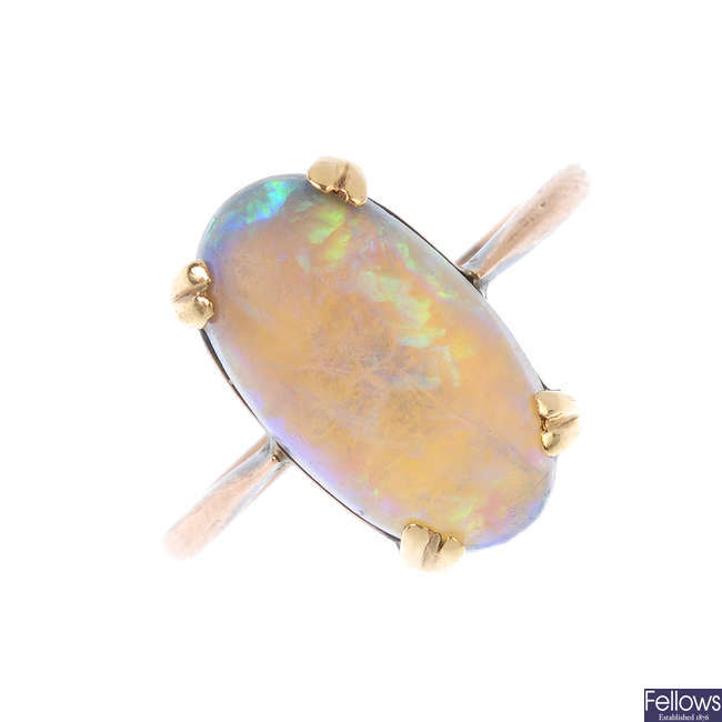 An opal ring.