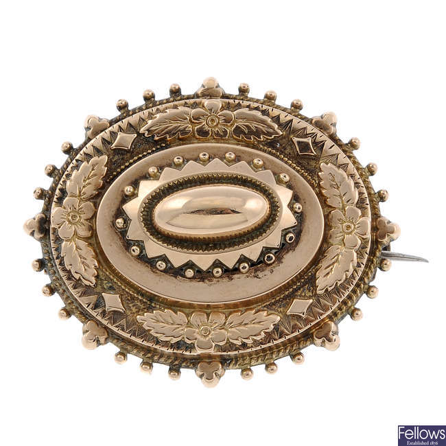A late 19th century memorial brooch.