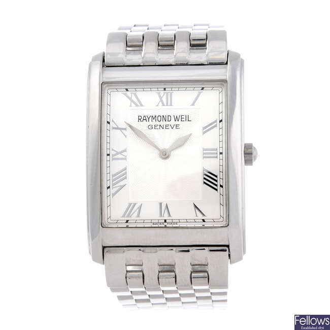 RAYMOND WEIL - a gentleman's stainless steel Tango bracelet watch.