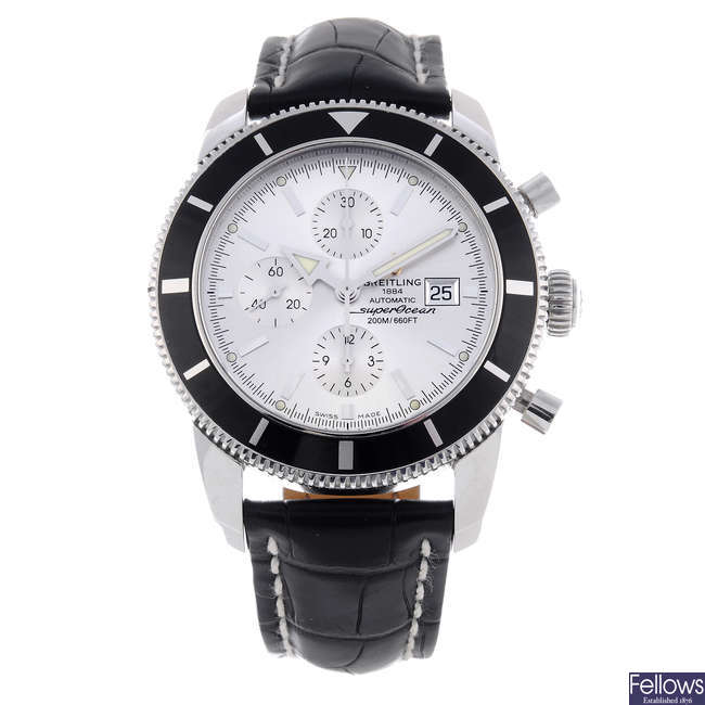 BREITLING - a gentleman's stainless steel SuperOcean Heritage Chrono 46 chronograph wrist watch.