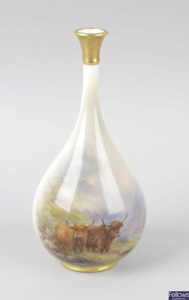 A Royal Worcester porcelain vase.