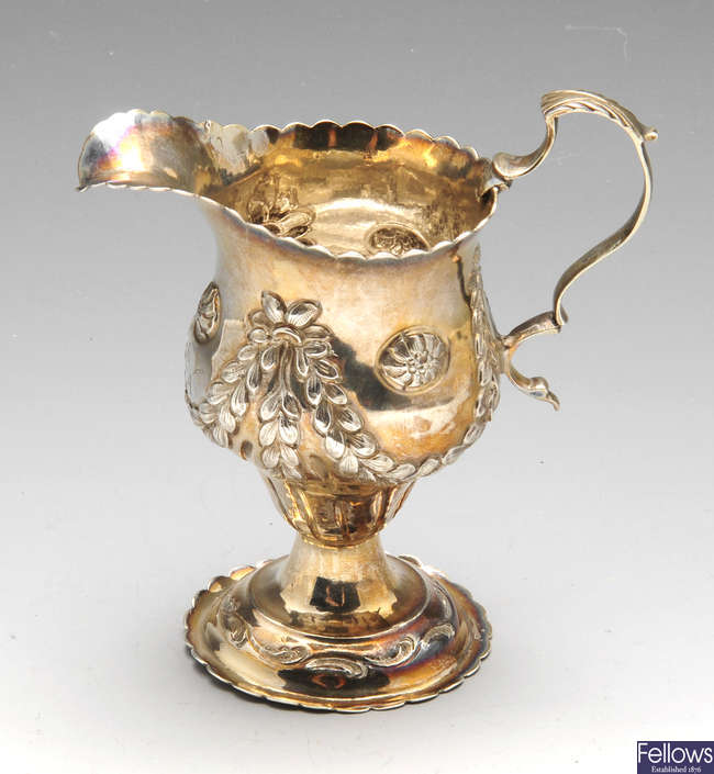 An early George III silver cream jug.
