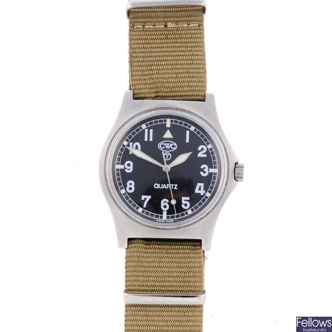 CWC - a gentleman's stainless steel military issue wrist watch.