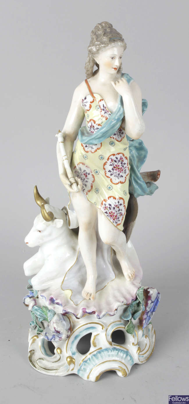 A late 19th century Samson porcelain figure of Europa and the Bull