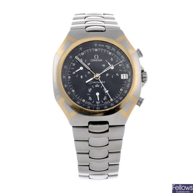 OMEGA - a gentleman's stainless steel Seamaster Polaris chronograph bracelet watch.