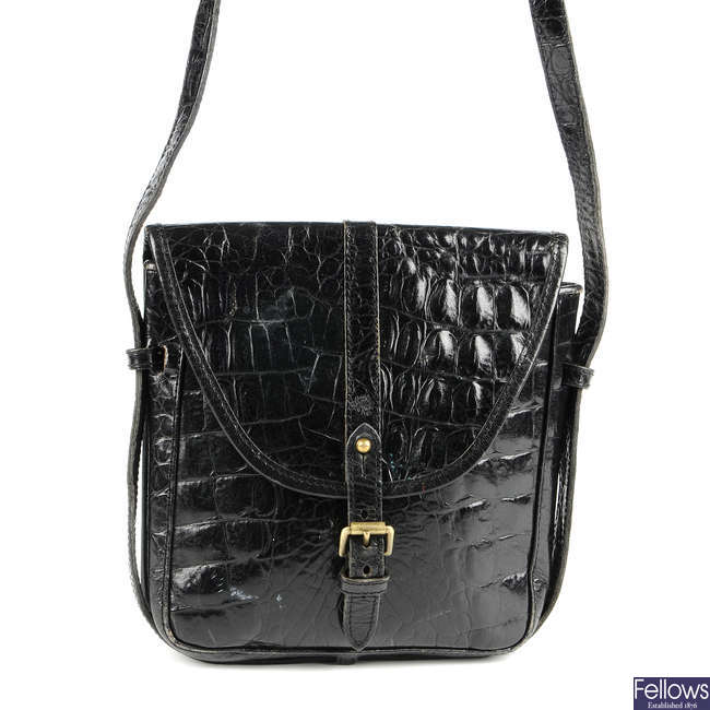 MULBERRY - a vintage Congo leather messenger handbag.