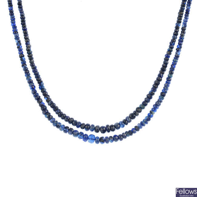 A sapphire necklace.