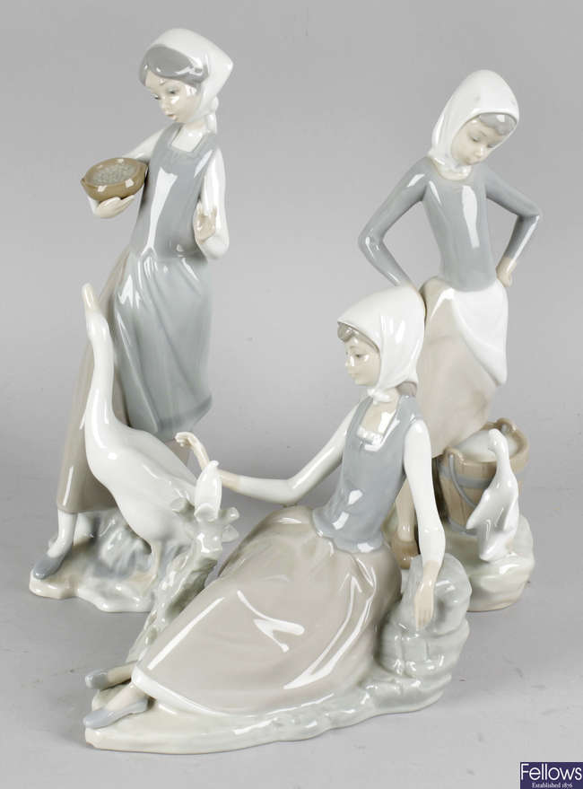 Five Lladro figurines