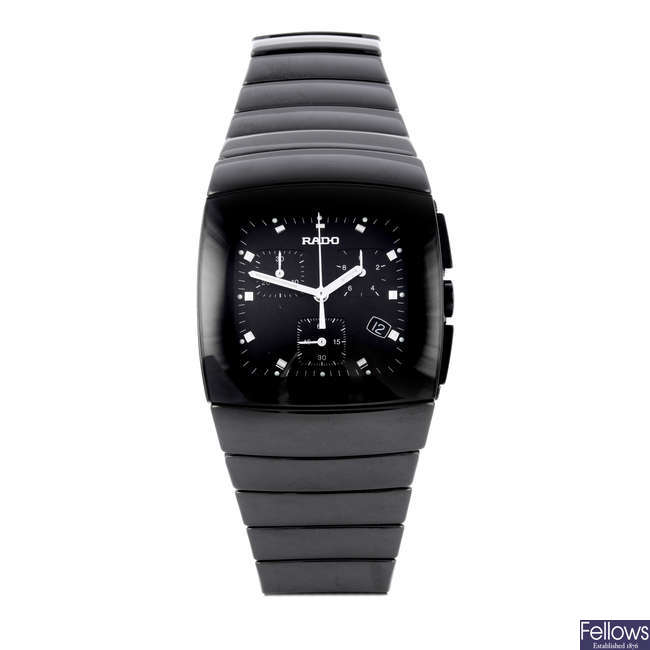 RADO - a gentleman's ceramic DiaStar chronograph bracelet watch.