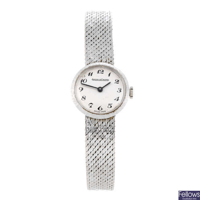 JAEGER-LECOULTRE - a lady's 9ct white gold bracelet watch.