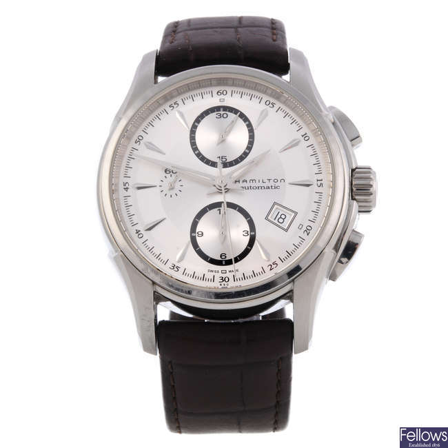 HAMILTON - a gentleman's stainless steel Jazzmaster chronograph wrist watch.