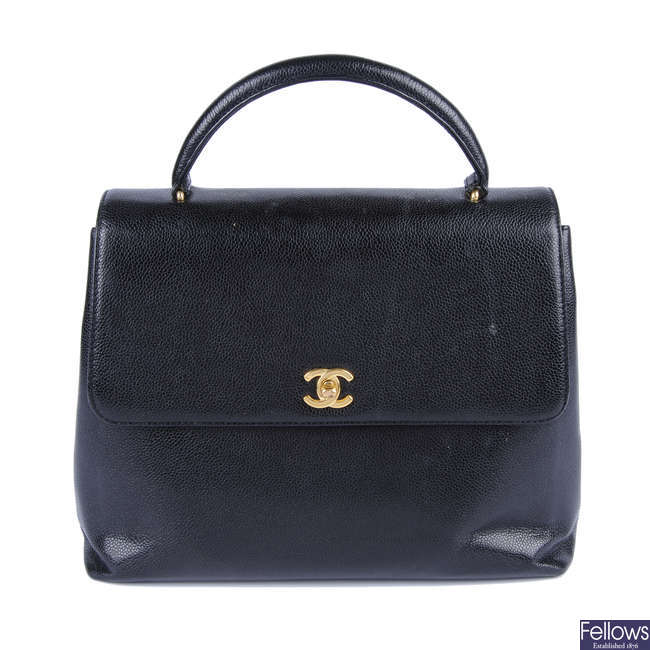 CHANEL - a vintage Caviar leather handbag.