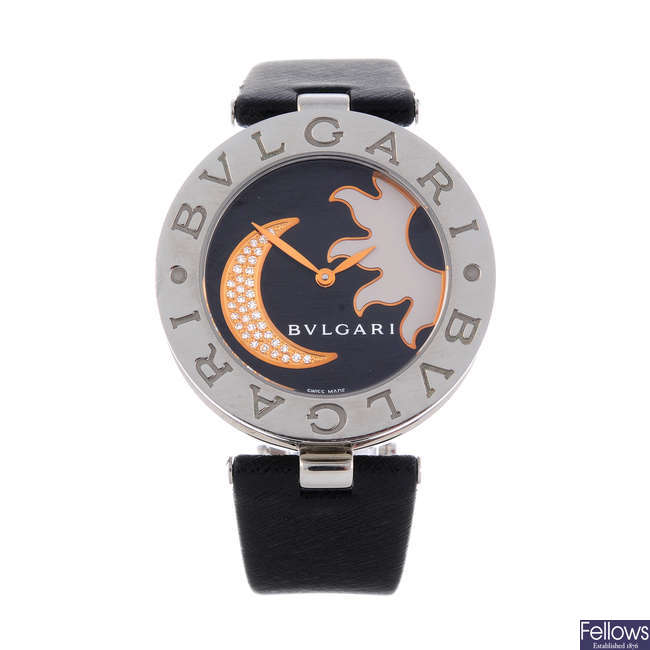 BULGARI - a lady's stainless steel B.zero1 wrist watch.