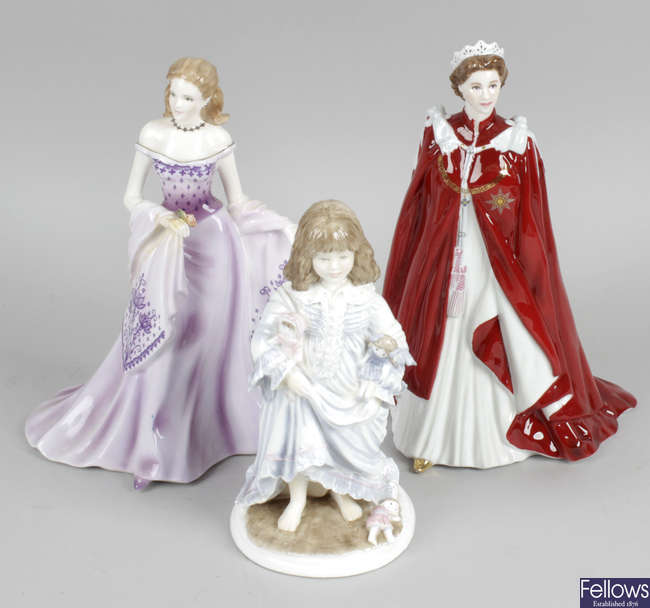A group of twenty Royal Worcester figurines.