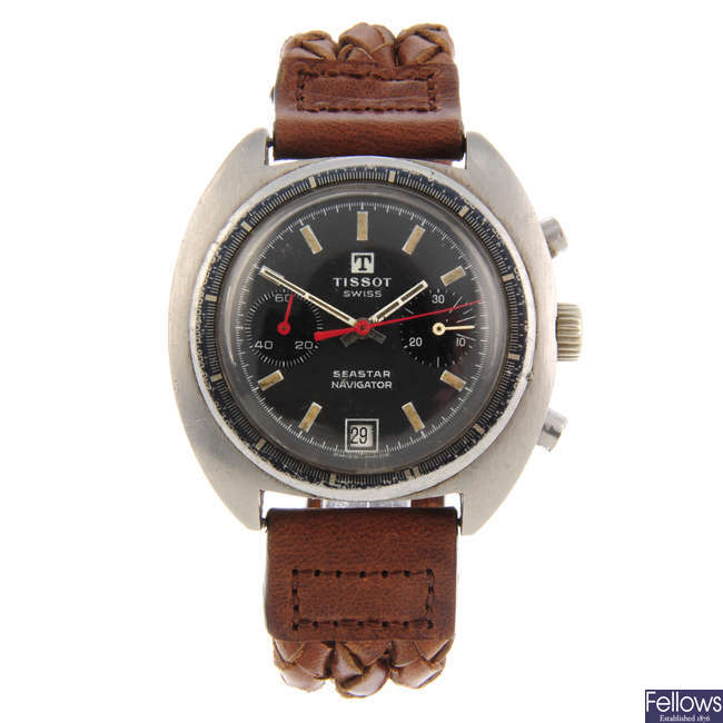 TISSOT - a gentleman's stainless steel Seastar Navigator chronograph wrist watch.