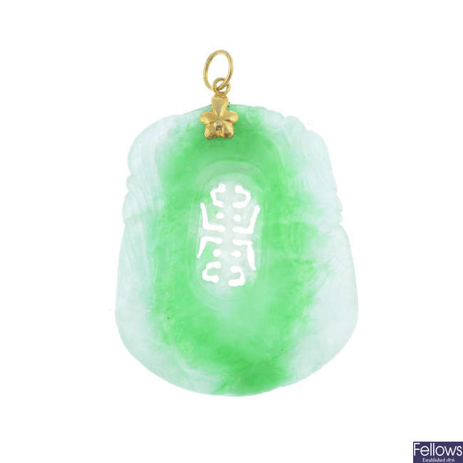 A jade pendant.