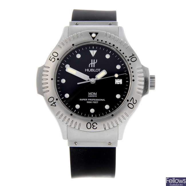 HUBLOT - a gentleman's stainless steel MDM Super Professional wrist watch.