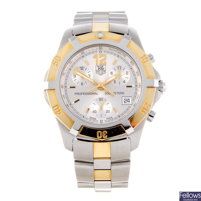 TAG HEUER - a gentleman's bi-colour 2000 Exclusive chronograph bracelet watch.