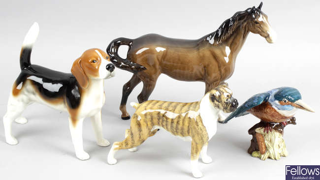 A group of assorted Beswick animals.