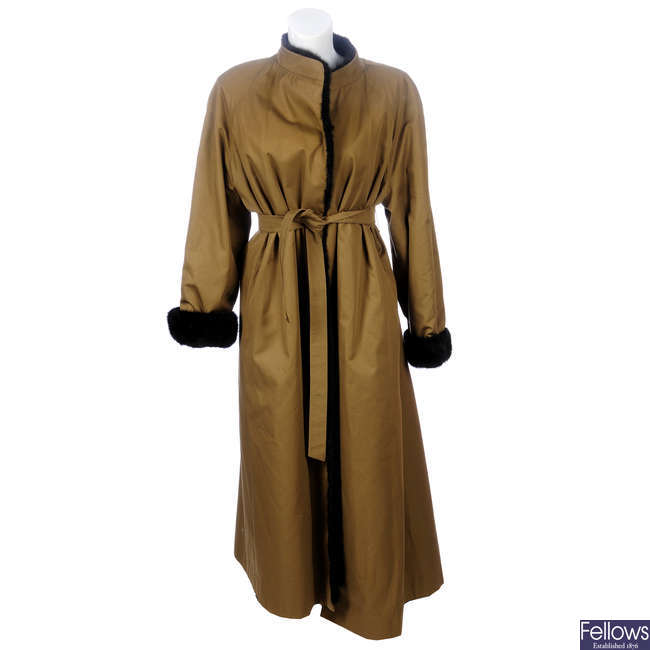 AQUASCUTUM - a 1972 Aqua 5 full-length mink lined coat.