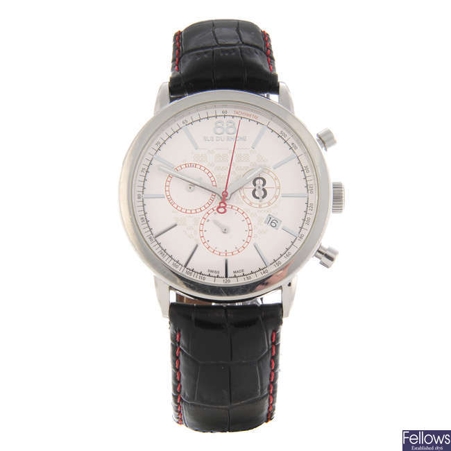 88 RUE DU RHONE - a gentleman's stainless steel chronograph wrist watch.