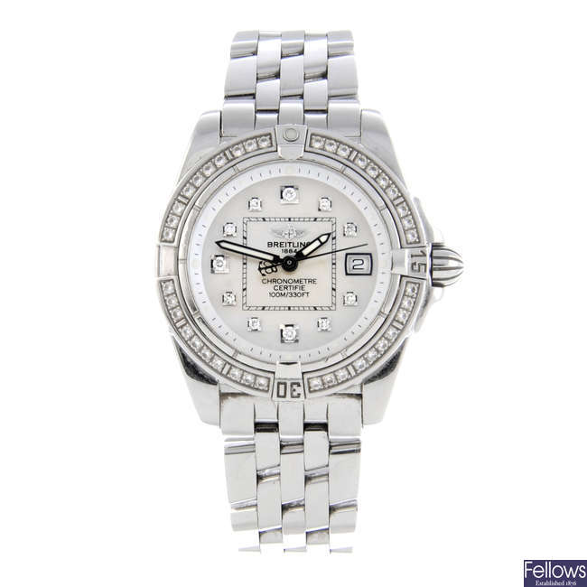 BREITLING - a lady's stainless steel Windrider Cockpit Lady bracelet watch.