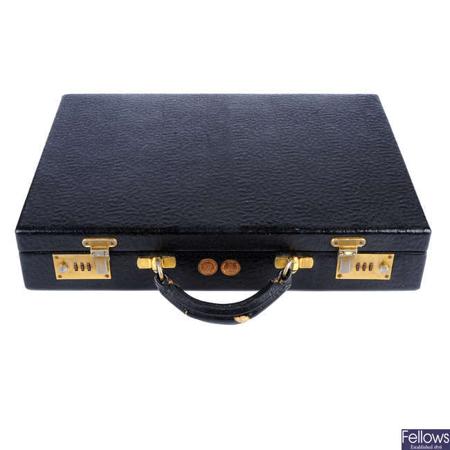 ALGERNON ASPREY - a rare vintage whale skin briefcase.
