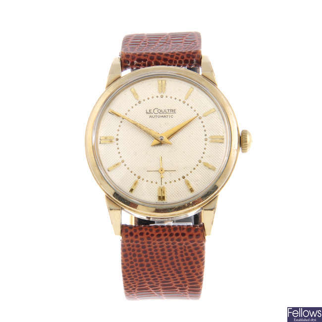 LECOULTRE - a gentleman's gold filled wrist watch.