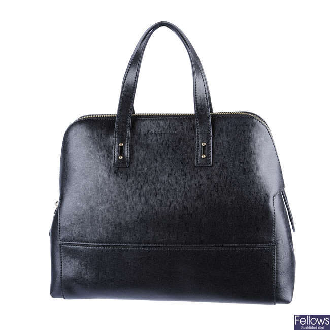 COCCINELLE - a black Saffiano leather handbag.