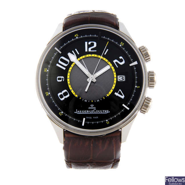 JAEGER-LECOULTRE - a limited edition gentleman's platinum AMVOX 1 R-Alarm 'Aston Martin' wrist watch.
