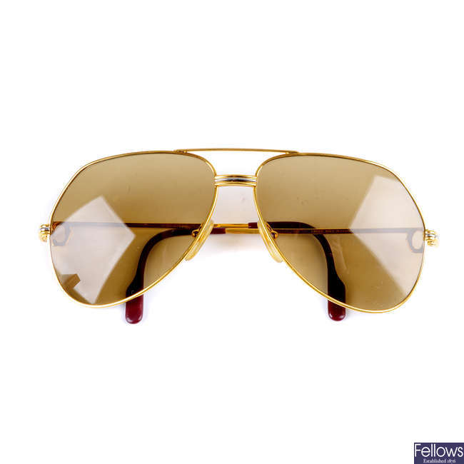 CARTIER - a pair of aviator sunglasses.