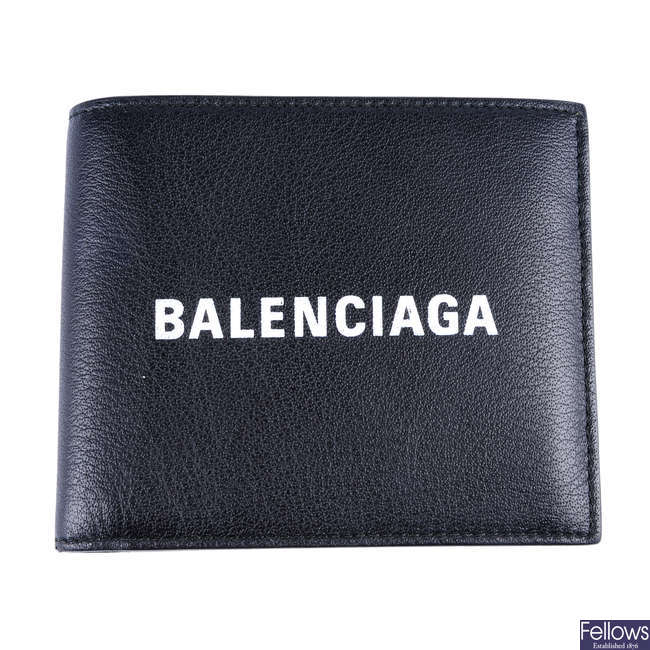BALENCIAGA - a Billfold Logo Wallet.