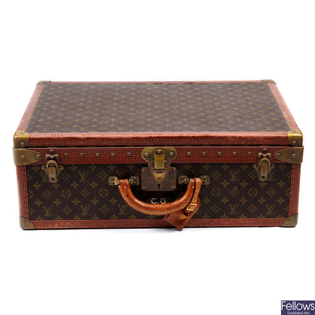 At Auction: Louis Vuitton Hard Sided Suitcase, Alzer 80