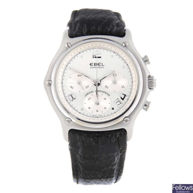 EBEL - a gentleman's stainless steel 1911 chronograph wrist watch.