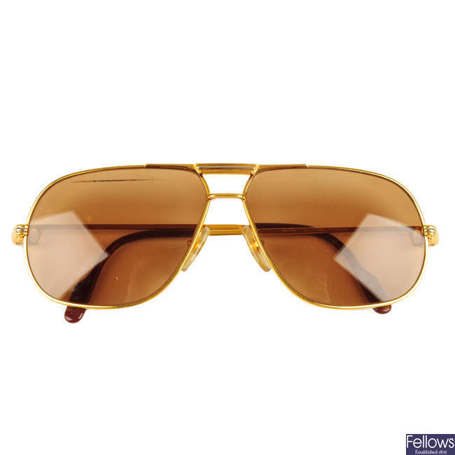 CARTIER - a pair of Aviator sunglasses.