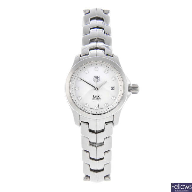 TAG HEUER - a lady's stainless steel Link bracelet watch.