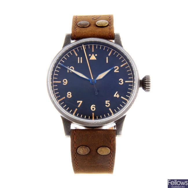 LACO - a gentleman's stainless steel Pilot 'Memmingen ErbstÃ¼ck' wrist watch.
