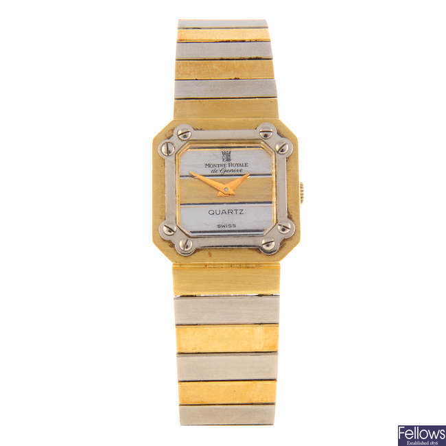 MONTRE ROYALE - a lady's 18ct yellow gold bracelet watch.