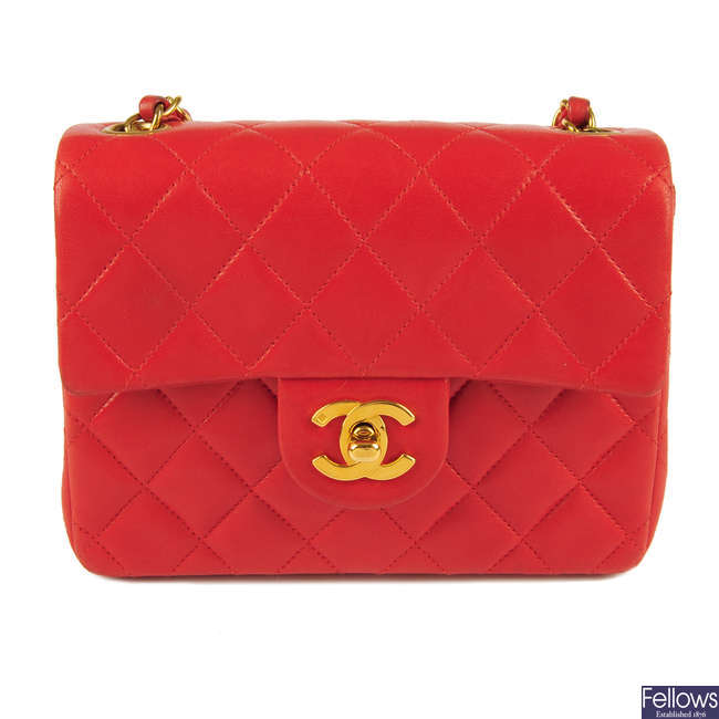 CHANEL - a Mini Square Classic Flap handbag.