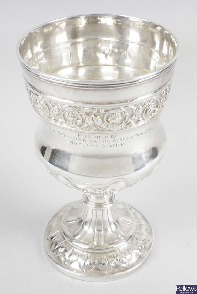A George IV silver goblet. 