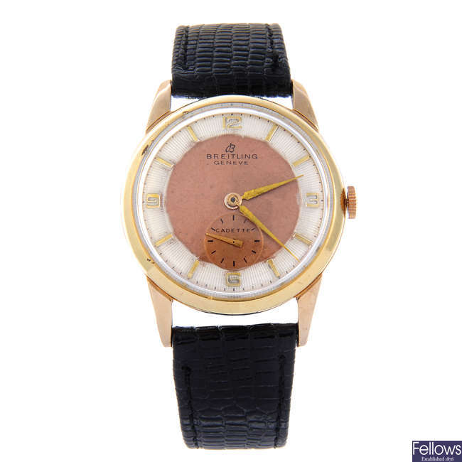 BREITLING - a gentleman's gold plated Cadette wrist watch.