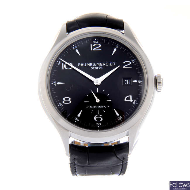 BAUME & MERCIER - a gentleman's stainless steel Clifton wrist watch.