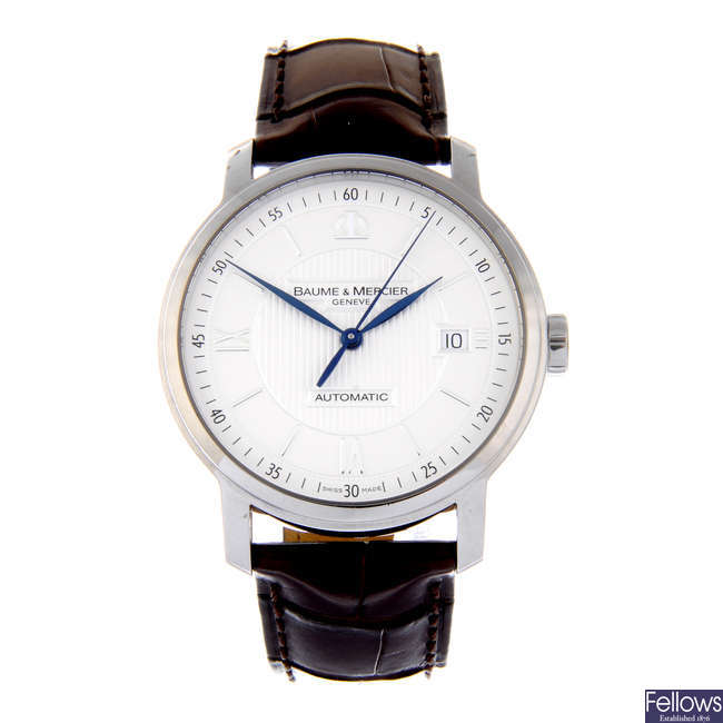 BAUME & MERCIER - a gentleman's stainless steel Classima wrist watch.