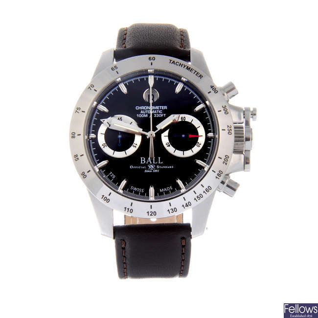BALL - a gentleman's stainless steel Engineer Hydrocarbon chronograph wrist watch.