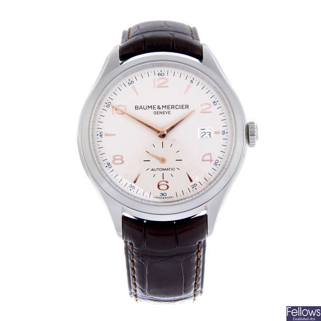 BAUME & MERCIER - a gentleman's stainless steel Clifton wrist watch together with a gentleman's stainless steel Baume & Mercier Classima wrist watch.
