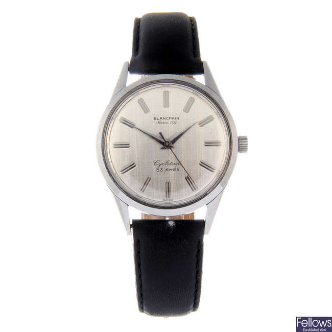 BLANCPAIN - a gentleman's stainless steel Cyclotron wrist watch.